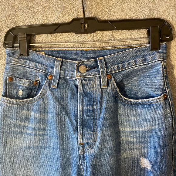 Levi’s Premium 501 Button Fly Straight Leg Jeans - Picture 4 of 12